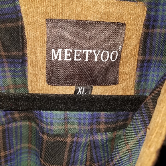 MeetYoo Men's Plaid Flannel Shirt Size XL - Picture 2 of 3